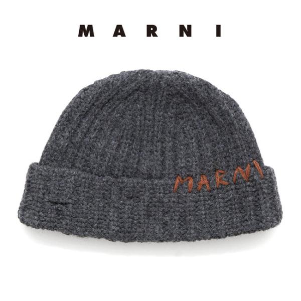 TIME SALE] MARNI マルニ ロゴ刺繍 ウール ニットキャップ CLZC0145Q0