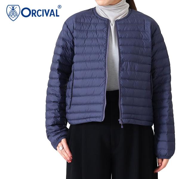 ORCIVAL オーシバル クルーネック キルティング ライトダウン