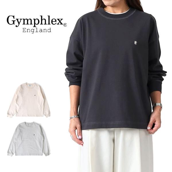 TIME SALE] GYMPHLEX ジムフレックス ロゴ刺繍 ロンT GY-C0389 HWJ