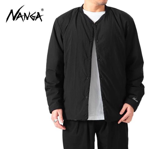 NANGA ノーカラーダウンジャケット M 黒 NANGA ナンガ NOCOLLAR DOWN JACKET ノーカラー ダウン