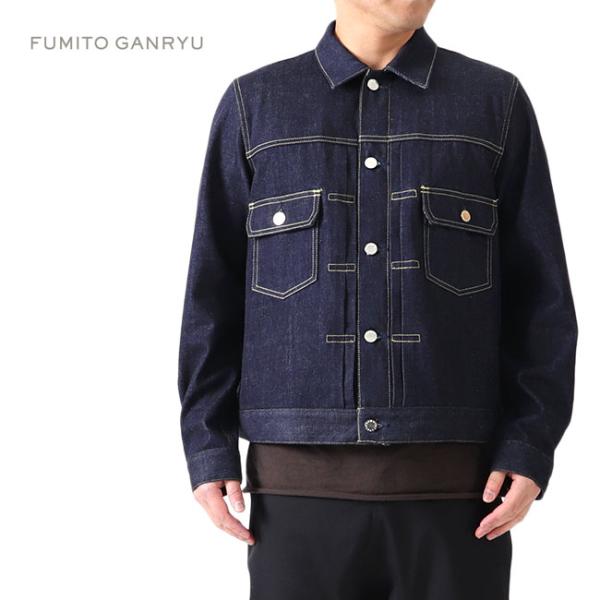【FUMITO GANRYU】フミトガンリュー　プリーツ　デニムジャケット FUMITO GANRYU】フミトガンリュー プリーツ デニムジャケット