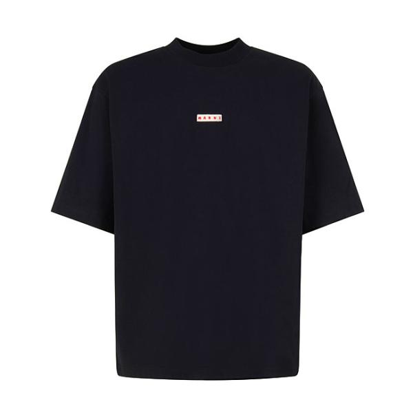 MARNI マルニ オーガニックコットン ロゴTシャツ HUMU0223X6 UTCZ57 黒