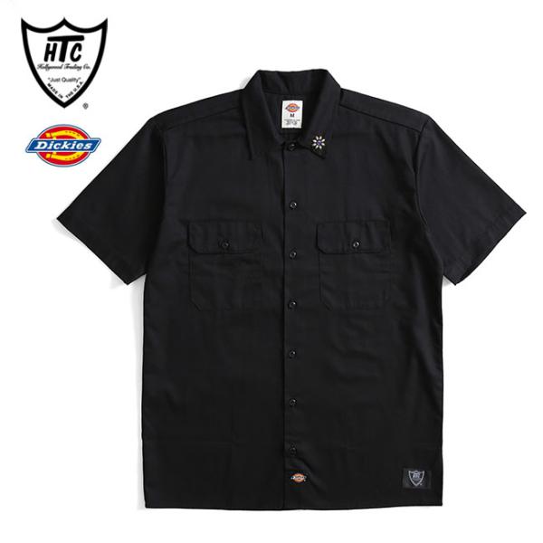 HTC別注　Dickies ワークシャツ Lサイズ 黒 HTC HTC×Dickies 正規取扱店 ハリウッド トレーディング