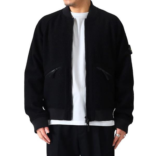 ま*お様 Stone  ボンバージャケット STONE ISLAND ストーンアイランド ボアフリース ウール ボンバー