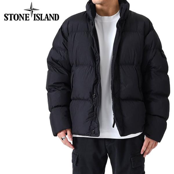 STONE  ストーンアイランド 24AW GIUBBOTTO VERA PIUMA RDS 811540123 ガーメントダイ スタンドカラー ダウンジャケット ブラック golden-state_t19092410