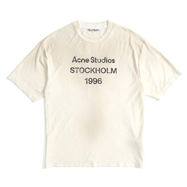 Acne Studios アクネ ストゥディオズ スタンプロゴ ダメージTシャツ FN