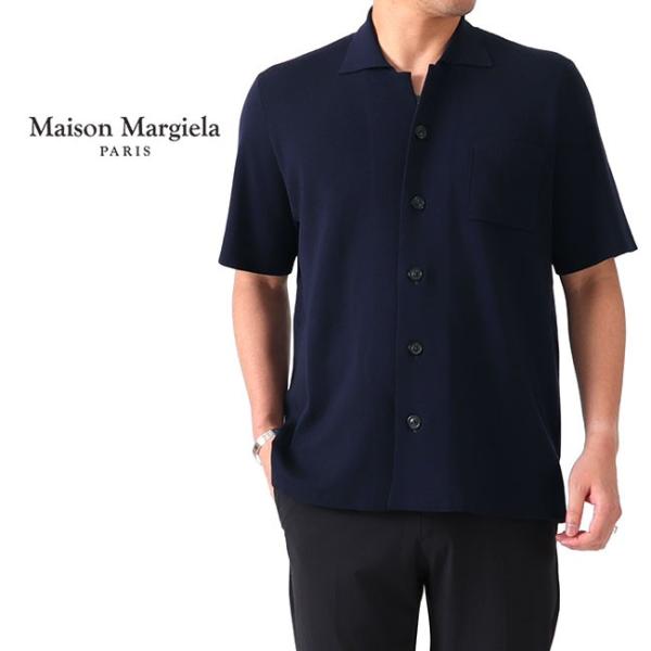 Maison Margiela メゾンマルジェラ オープンカラー ニットシャツ 