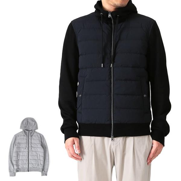 HERNO ヘルノ フード付き 中綿入り ジャージーブルゾンパーカー