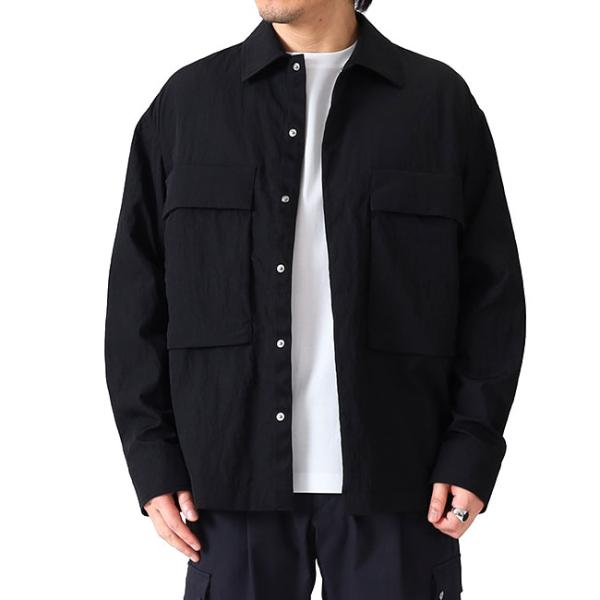 Laminar by HERNO ラミナー ヘルノ ナイロン クリンクル シャツ