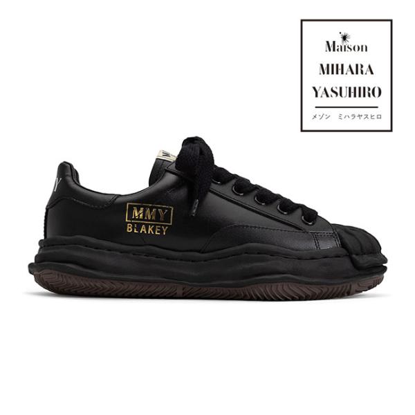メゾンミハラヤスヒロ レディース スニーカー A07FW702 BLACK W Maison MIHARA YASUHIRO WAYNE LOW/LEATHER LOW TOP ブラック