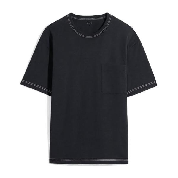 [SALE] LEMAIRE ルメール ヘビージャージー ボックスTシャツ TS0010 LJ1010 紺 ネイビー 半袖Tシャツ メンズ