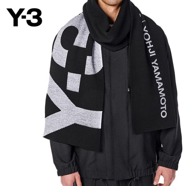 Y-3 ワイスリー グラフィックロゴ マフラー HA6527 大判 Y-3 ワイスリー グラフィックロゴ マフラー HA6527 大判