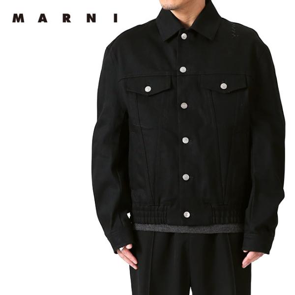 MARNI マルニ 先染め ブラック デニムジャケット JUJU0049S0 MARNI マルニ 先染め ブラック デニムジャケット JUJU0049S0