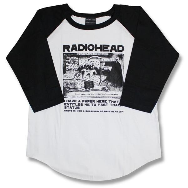 レディオヘッド ラグランTシャツ バンドTシャツ ロックTシャツ