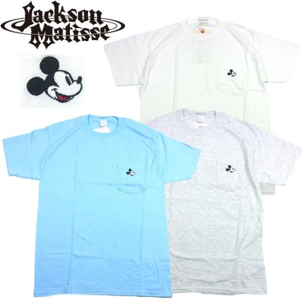 40%OFF JACKSON MATISSE ジャクソンマティス MICKEY MOUSE POCKET T-SHIRTS JM18SS028  ミッキーマウス ポケット Ｔシャツ レディース メンズ セール
