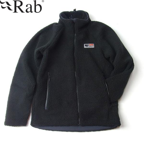 RAB ラブ Original Pile Jacket オリジナル パイル ジャケット ボア フリース Pertex 防風ライニング メンズ ブラック  送料無料 QFC24
