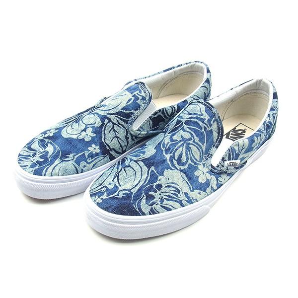 Vans バンズ Classic Slip On クラシック スリッポン Bleach Denim ブリーチ デニム ハイビスカス カリフォルニア ブルー Vniej Buyee 日本代购平台 产品购物网站大全 Buyee一站式代购 Bot Online