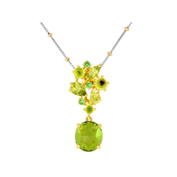 田崎真珠 ネックレス ペリドット 45.5cm K18YG×K18WG タサキ TASAKI