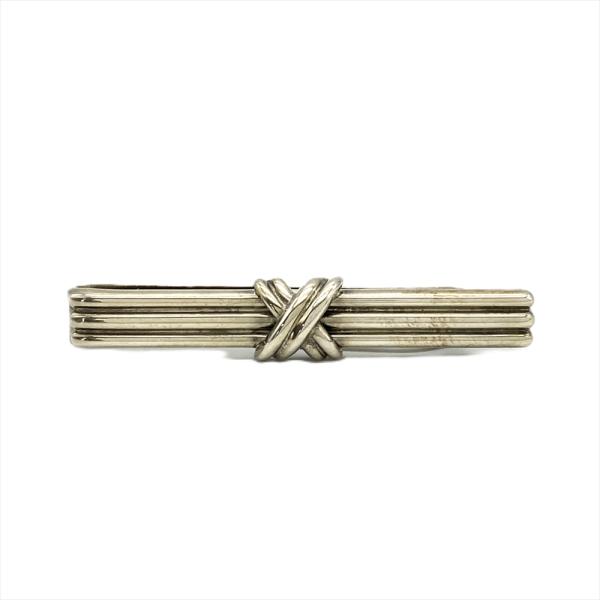 【TIFFANY&CO】⭐︎シグネチャー　925SV ネクタイピン Tiffany & Co. - 美品 ティファニー シグネチャークロス コンビ