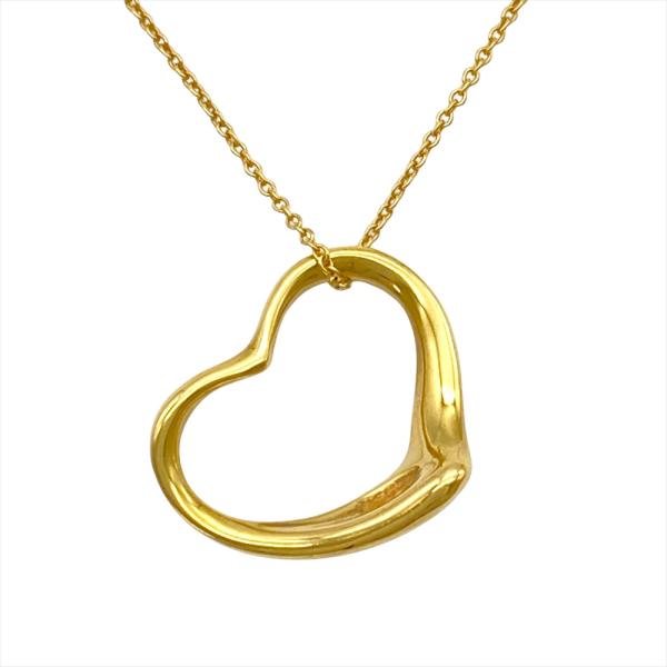 Tiffany & Co.　エルサ・ペレッティ オープンハート22mm TIFFANY&Co.（ティファニー） オープンハート ネックレス K18YG 4.9g