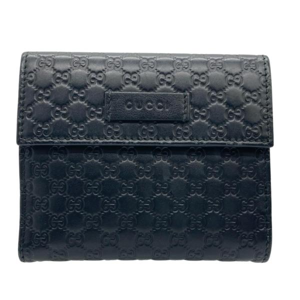 GUCCI（グッチ） 二つ折り財布 グッチシマ 464916 493075 ブラック