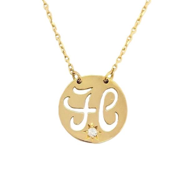スタージュエリー STAR JEWELRY イニシャル H 1P ネックレス