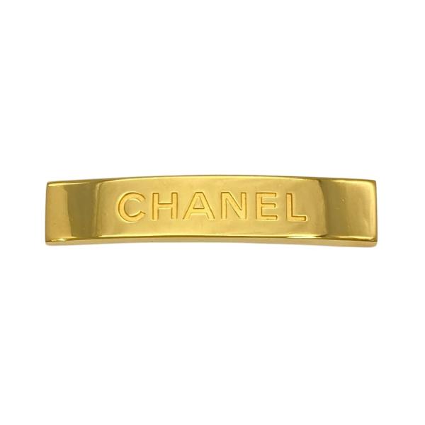 CHANEL（シャネル） ロゴ バレッタ ヘアクリップ メタル ゴールド