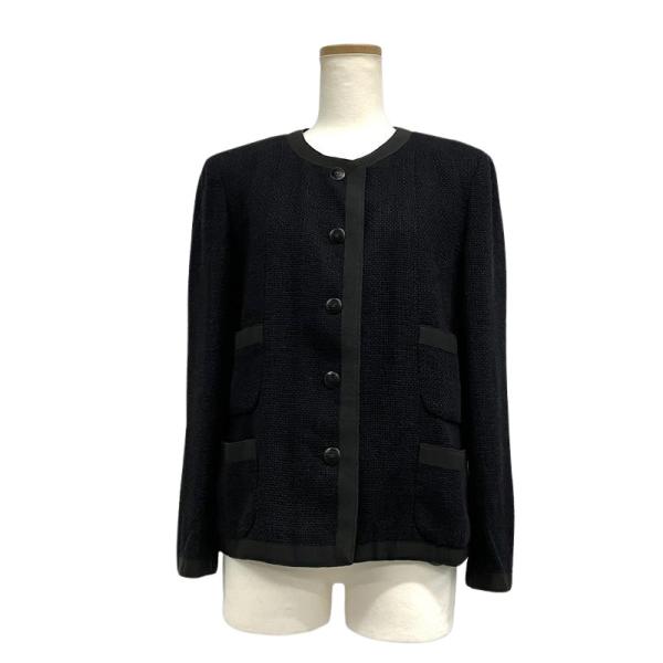 CHANEL（シャネル） ノーカラージャケット P19120V11109 ネイビー 40