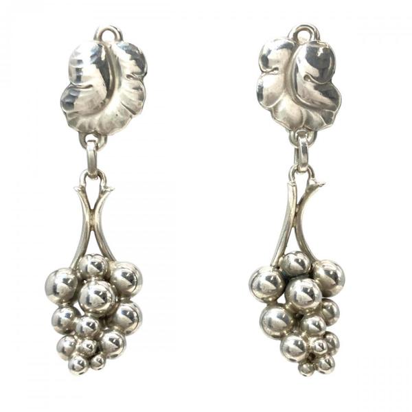 ジョージジェンセン Georg Jensen ムーンライトグレープ イヤリング スターリングシルバー 12.6g シルバー 葡萄 レディース