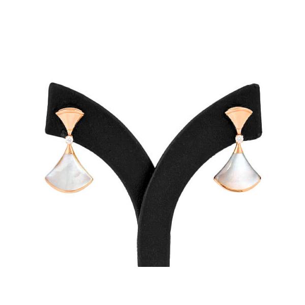 BVLGARI  ブルガリブルガリ ピアス ダイヤ・マザーオブパールK18PG BVLGARI ブルガリブルガリ ピアス ダイヤ・マザーオブパール