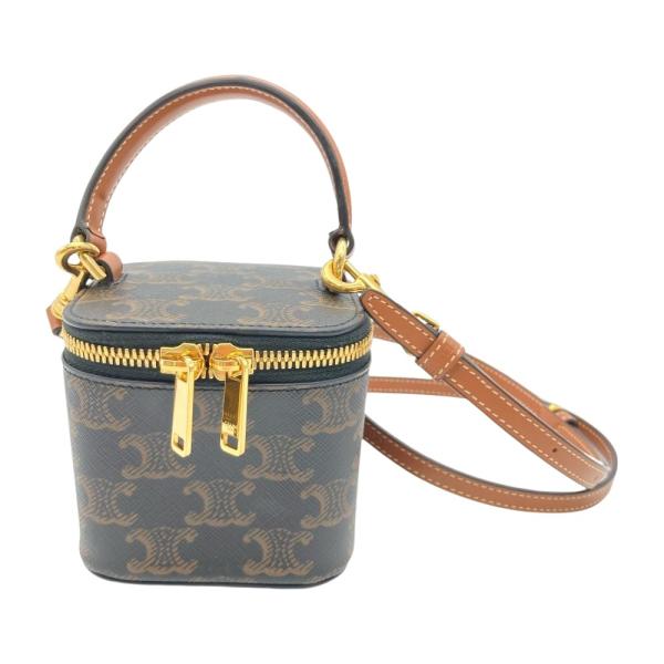 CELINE ブラウンレザーバニティ CELINE ブラウンレザーバニティ