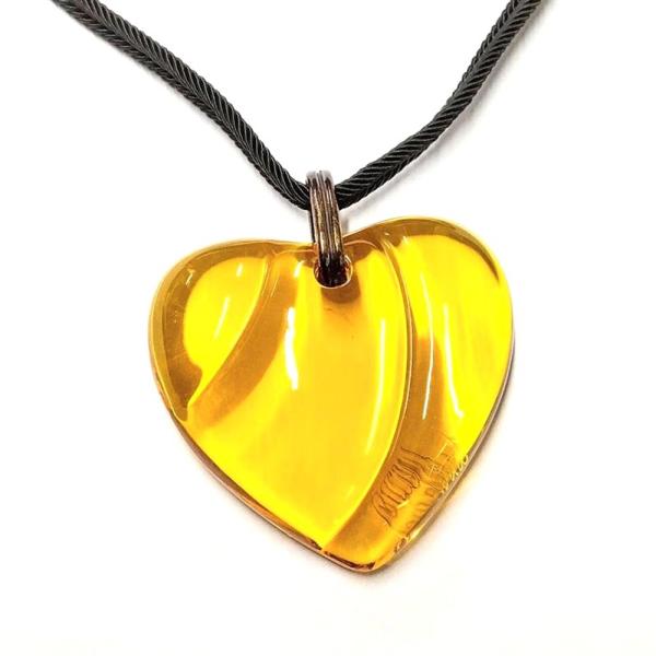 バカラ（Baccarat） ハート ネックレス オレンジ : ゴールドプラザ