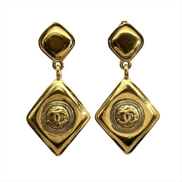 CHANEL（シャネル） ココマーク ひし形 イヤリング メタル ゴールド 
