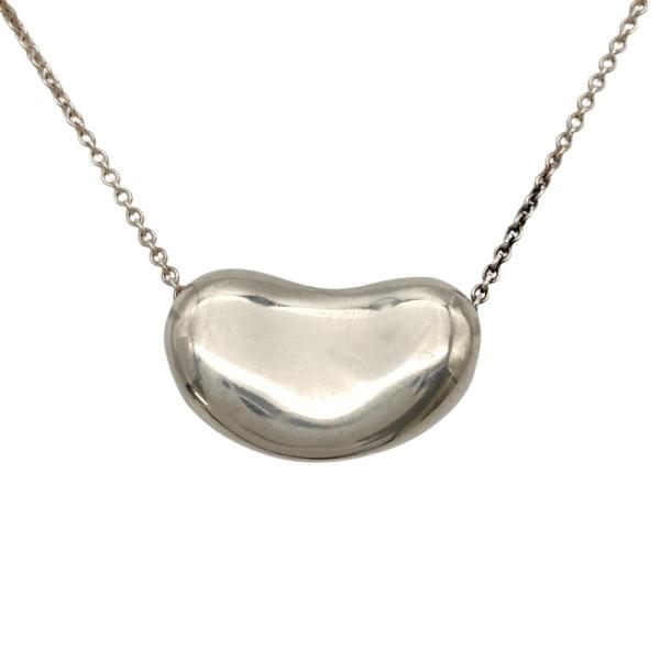 ティファニー Tiffany&amp;Co. エルサペレッティ ビーン ラージ ネックレス SV925 17.4g シルバー金具 25mm レディース