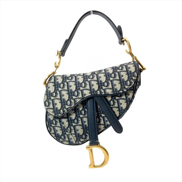 ディオール Dior サドルバッグ ミニ ショルダーバッグ キャンバス