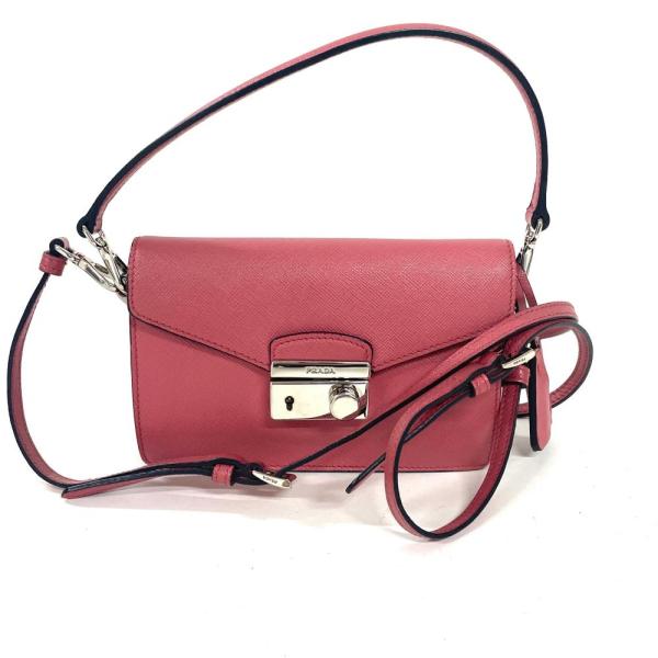 【期間限定！大特価】超美品 PRADA サフィアーノ ショルダー ピンクベージュ PRADA（プラダ） ショルダーバッグ サフィアーノ ピンク : ゴールド