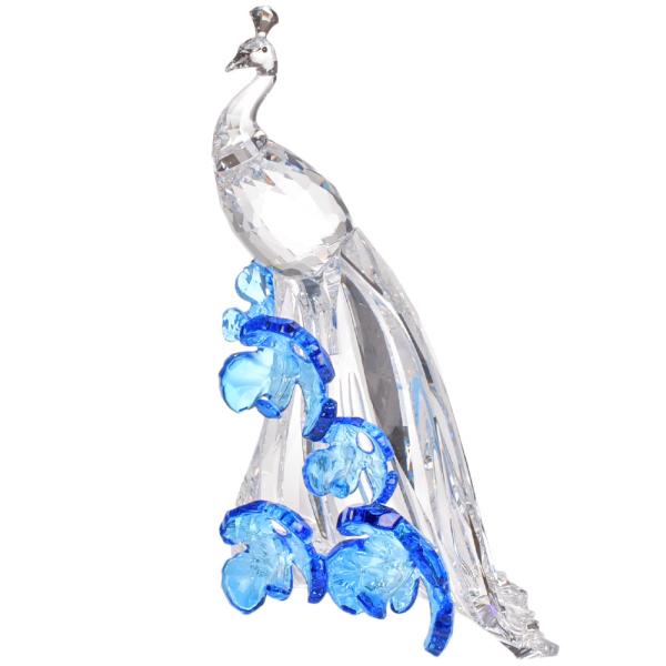 スワロフスキー　ピーコック孔雀　SCS 置物　オブジェ SWAROVSKI ホワイトピーコック クジャク SCS会員限定