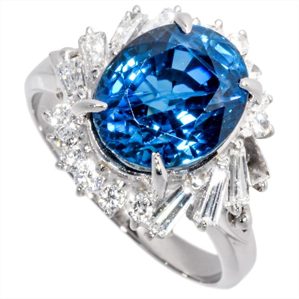 PT900 プラチナ リング 8号 ブルー サファイア ダイヤモンド サファイアxダイヤモンド プラチナリング S: 1.95 ct D: 1.08ct Pt900