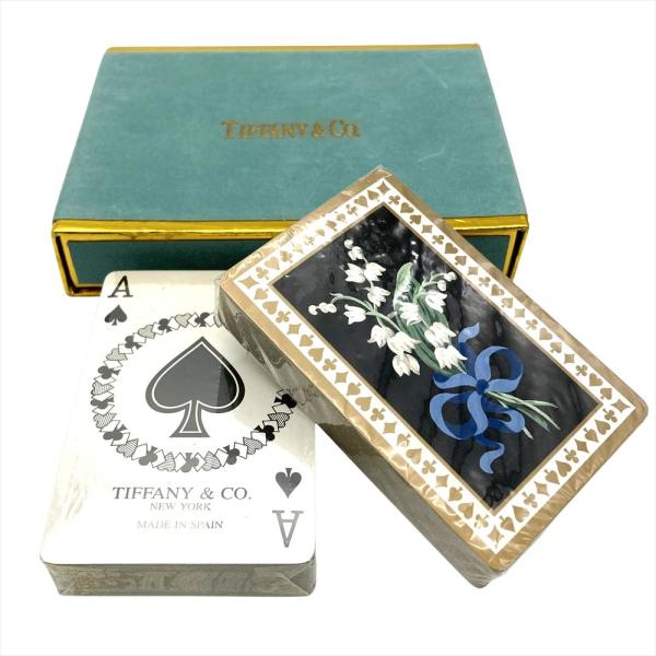 TIFFANY&Co.（ティファニー） トランプ スズラン柄 無地グリーン柄 2