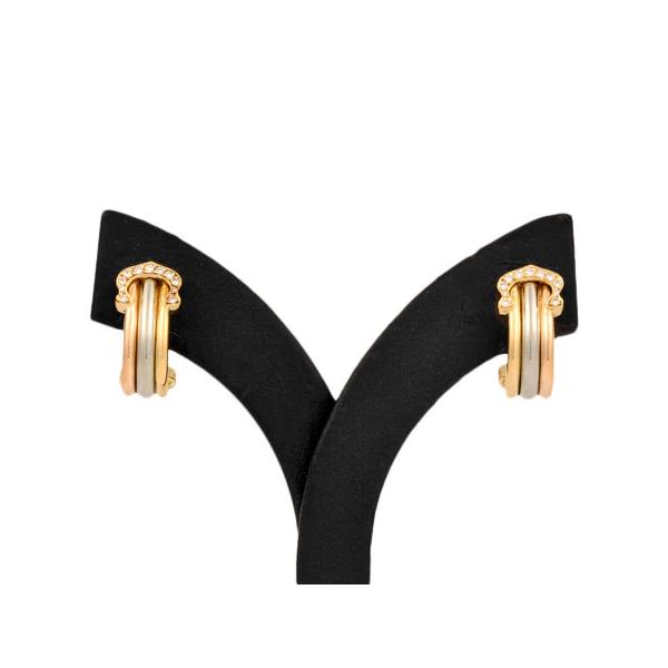 Cartier カルティエ 2C ダイヤモンド イヤリング K18YG/WG/PG