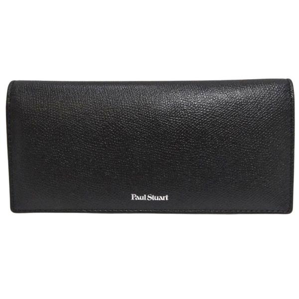 ポールスチュアート PAUL STUART 長財布 レザー ブラック