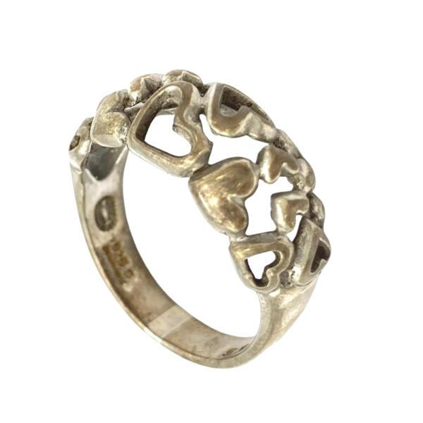 ジョージジェンセン Georg Jensen ハート バイ リング 指輪 約17号