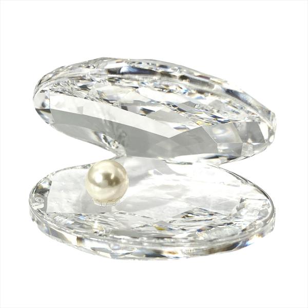 swarovski スワロフスキー 置物 パール貝 二枚貝 シェル SWAROVSKI（スワロフスキー） シェル ホワイトパール オブジェ 置物