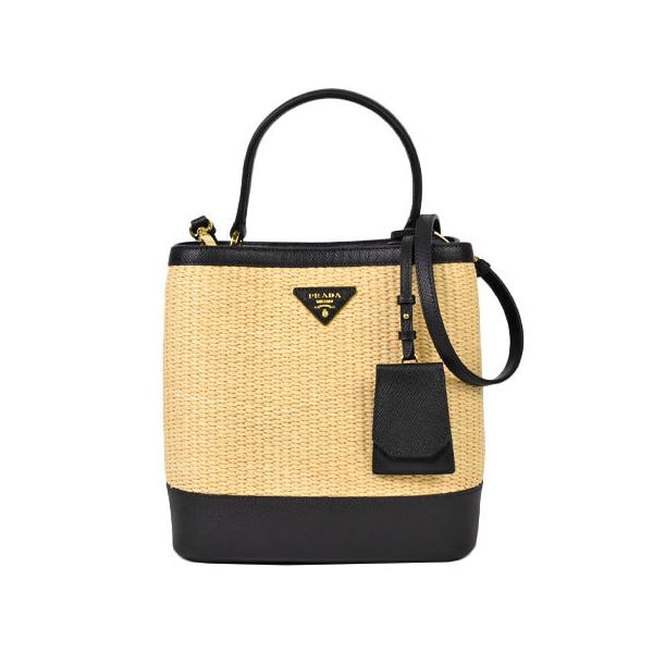 PRADA プラダ パニエ サフィアーノ ミディアム バッグ 1BA212 PRADA プラダ パニエ ミディアム ショルダーストラップ付 2WAY