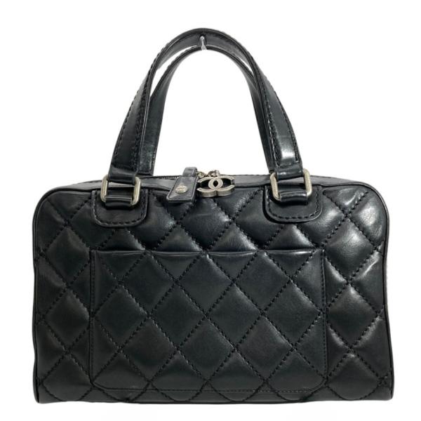 CHANEL（シャネル） ワイルドステッチ ハンドバッグ ブラック シルバー 