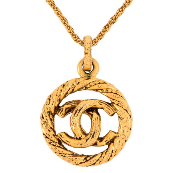 CHANEL ゴールド ダブルCロゴ ネックレス CHANEL シャネル ネックレス メタル＆ストラス ラインストーン