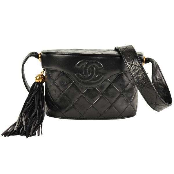 美品 シャネル マトラッセ ココマーク ラムスキン フリンジ ショルダーバック CHANEL（シャネル） マトラッセフリンジ ココマーク ショルダーバッグ