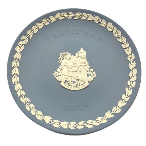 ウェッジウッド WEDGWOOD ジャスパー イヤープレート1993 クリスマス