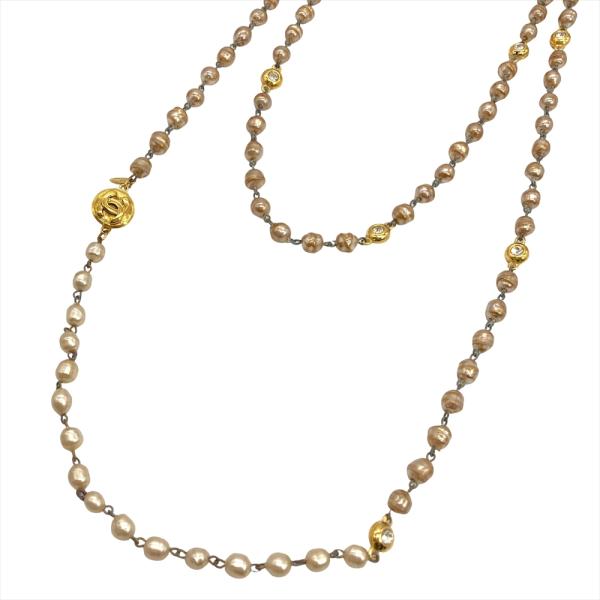 CHANEL（シャネル） ヴィンテージ ロング ネックレス メタル フェイク