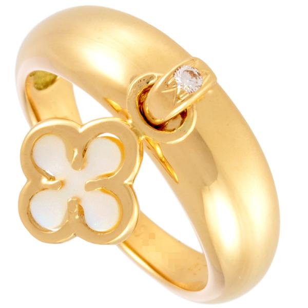 noel　ヴァンクリーフ　マザーオブパール　ゴールドリング　53 ヴァンクリーフ&アーペル Van Cleef & Arpels アルハンブラ リング